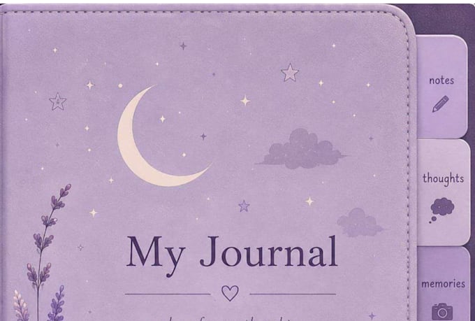 design a canva printable, minimalist journal